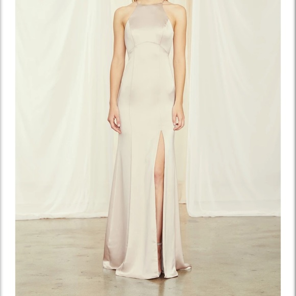 amsale champagne bridesmaid dress NWT Amsale Kaia Bridesmaid/Prom Dress - Silk Champagne Color Size 8 Formal